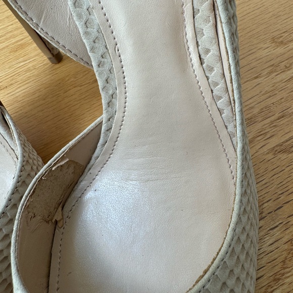 Vince Camuto Women's Cream Slingback Heels - Picture 4 of 5